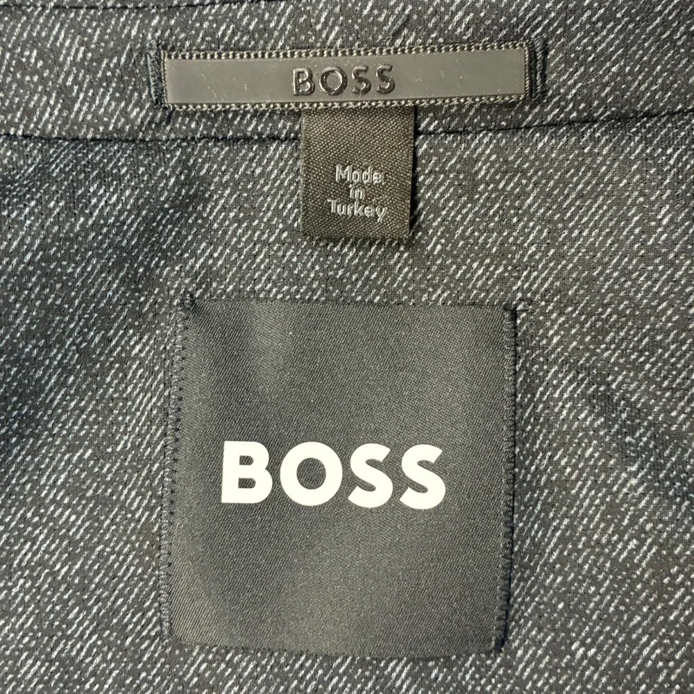 BOSS P-Hanry Performance Suit Slim Fit Black Blazer Drawstring Pants Travel